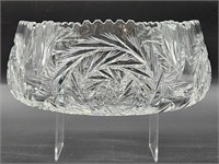 Cut Crystal w/ Pinwheel 11in Bowl w/ Sawtooth Edge