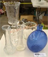 Vintage vase lot( some crystal)