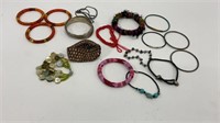 (17) costume jewelry bracelets