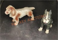 Vintage Hand painted dog statues