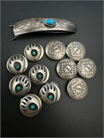 Sterling native hair accessory/ button covers