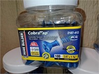 (3) Jars Of Cobratap 1-3/4" Concrete Screws
