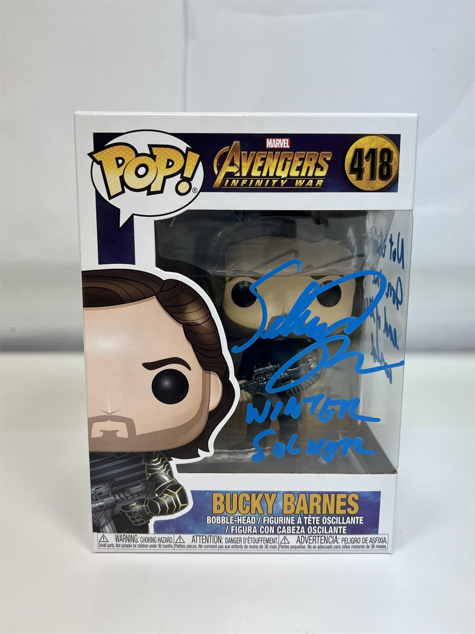 Autograph COA Avengers #418 Funko Pop