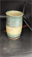 Hand made pottery vase