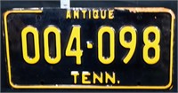 Vintage Tennesse Antique License Plate