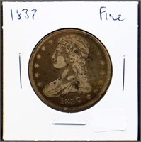 1837 Bust Half