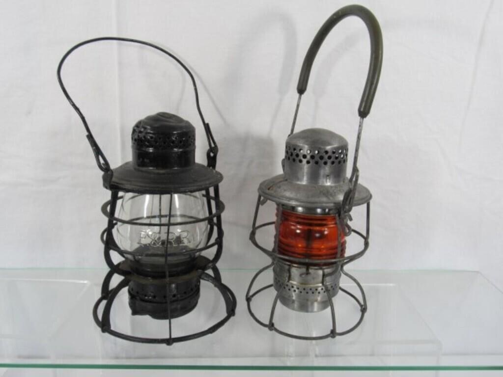 2 RAILROAD LANTERNS: