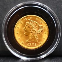 1882 5.00 Gold Coin