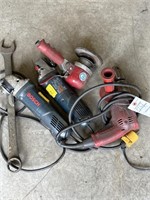 Power in pneumatic tools, angle grinder, sanders