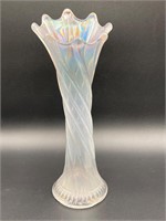 Vintage Carnival Glass Spiral Funeral Vase 50