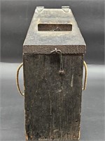 Vintage Shoe Shine Box with Supplies