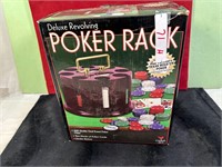 POKER RACK NIP W/EXTRA CHIPS