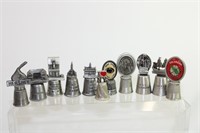 Lot of Eleven Pewter Thimbles