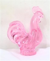 Fenton Pink Rooster Figure