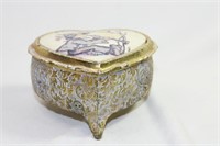 Footed Metal Trinket Box