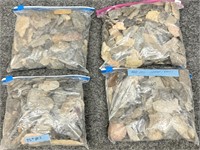(5) bags arrowhead pieces, all marked