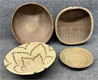 (4) African baskets