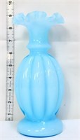 Fenton Blue 8.5 Inch Vase