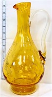Vintage Amber 12 Inch Glass Ewer