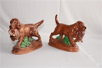 Lot of 2 Ceramic Hound Dog Figures