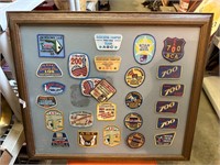*FRAMED VINTAGE BOWLING PATCHES