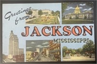 Vintage Jackson Mississippi PPC Postcard