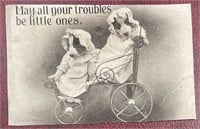 Antique Postmarked 1910 May All Your Troubles RPPC