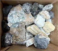 Box various minerals, North Carolina, South