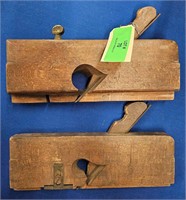 Pair Antique Wood Primitive Molding Planes