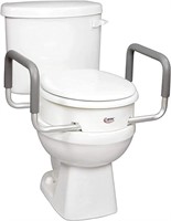 Carex 3.5 Inch Raised Toilet Seat with Arms - For