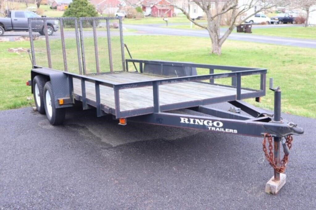 RINGO 6 FT. X 14 FT DUAL AXLE TRAILER: