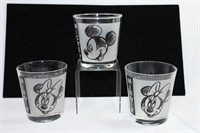 Lot of Three Mickey and Minnie Mouse Glasses