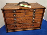 Antique Oak Machinist Tool Chest