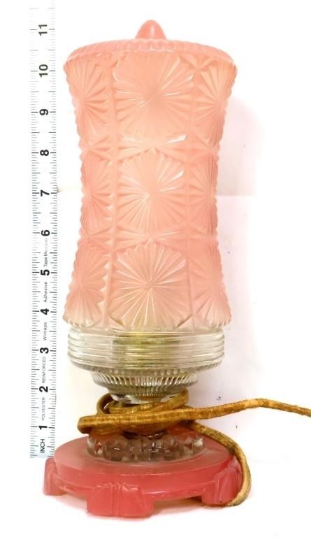 Vintage Pink Dresser Lamp