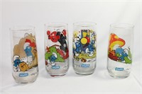 Set of Four Smurfs Drinking Glasses