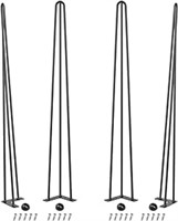 28 Inch Hairpin Table Legs Set of 4, 3 Rods Heavy
