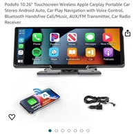 Podofo 10.26" Touchscreen Wireless Apple Carplay