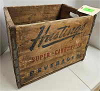 Hustings Beverages Antique Wooden Soda Crate