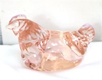 Fenton Pink Laying Hen Figure