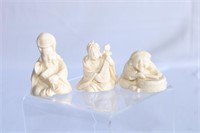 Lot of Three Asian Resin Musicians