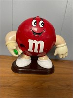 1991 M&M's Large Red Waving Candy Dispenser