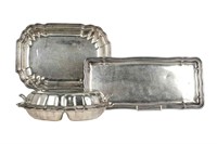 THREE PIECES OF SILVER HOLLOW WARE, 1948g