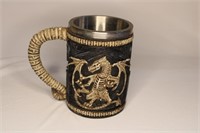 A Metal and Resin Dragon Tankard Mug