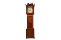 19th C ENGLISH MAHOGANY TALL CASE CLOCK