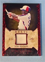 Tim Raines Numbered Game-used Jersey Card