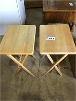 2  WOODEN TV TRAYS