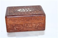 Rose Wood and Mother of Pearl Inlaid Box