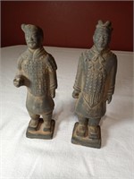 Pair Of 8" Terracotta Warriors