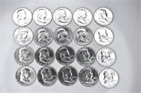 (20) .900 Silver Franklin Halves