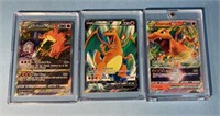 Lot of 3 Holographic Charizard Pokemon Cards